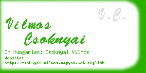 vilmos csoknyai business card